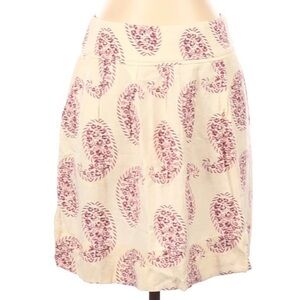 LOFT NWT Paisley Floral Skirt Cream-Purple‎ 00P